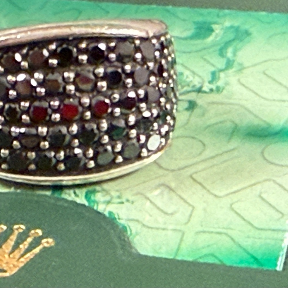 David Yurman Silver and Black Diamond Men's Ring